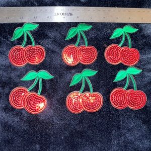 🍭3 for $10 Cherries sequence sew on patches (6)